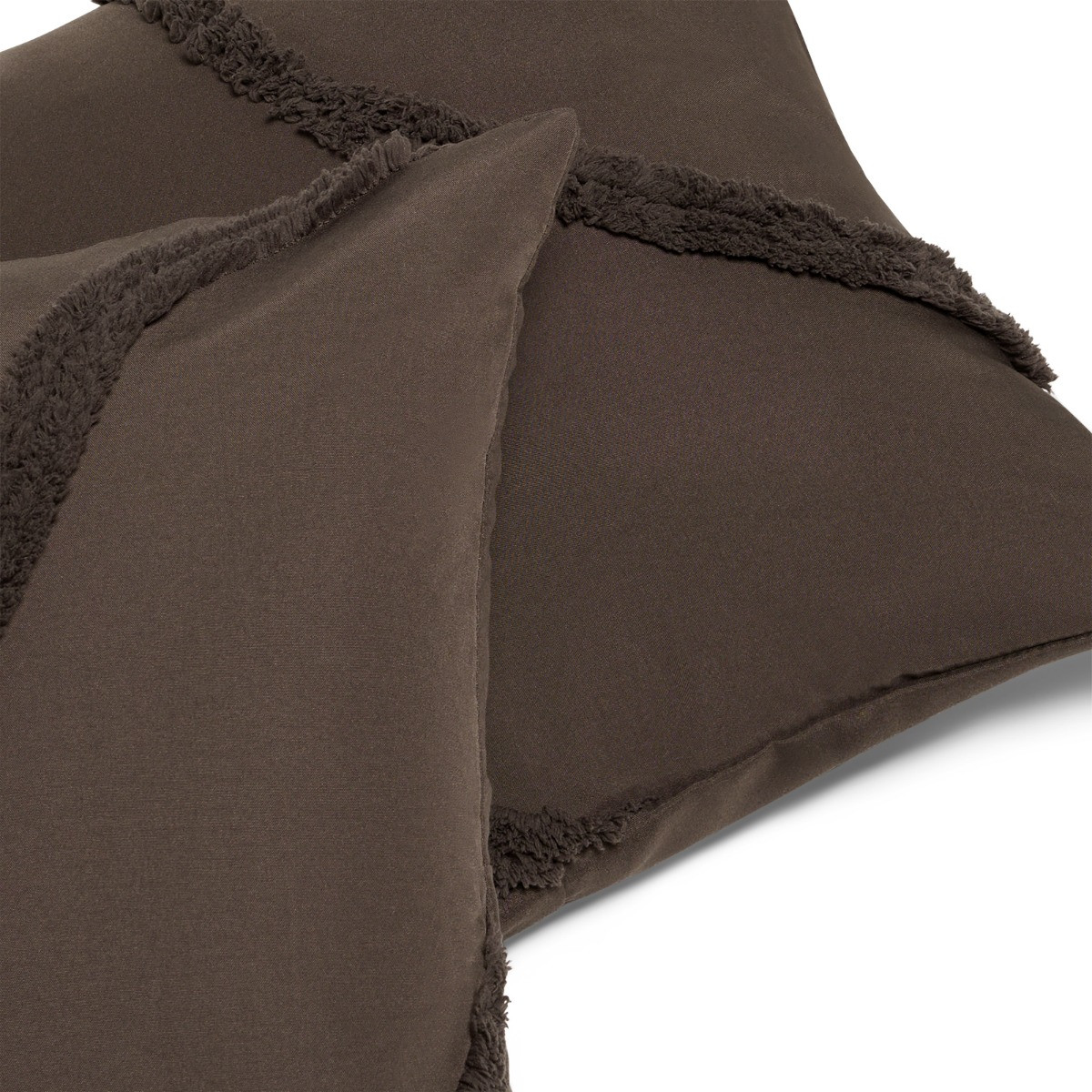 OHS 4 Pack Tufted Contour Cushion Covers - Coffee>
