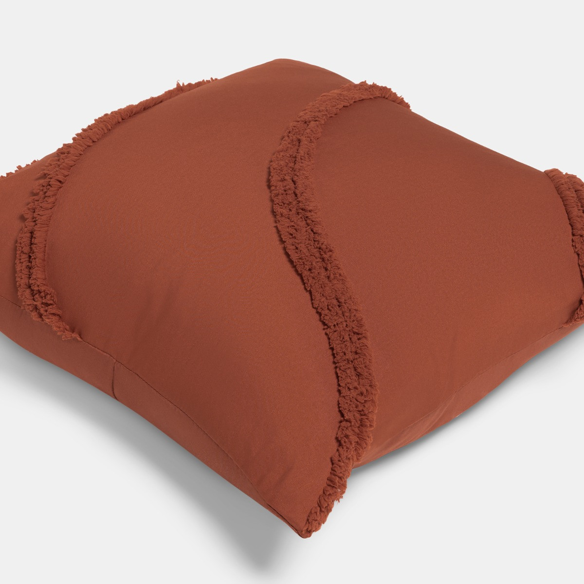 OHS Tufted Contour Cushion Covers, Rust - 45 x 45cm>