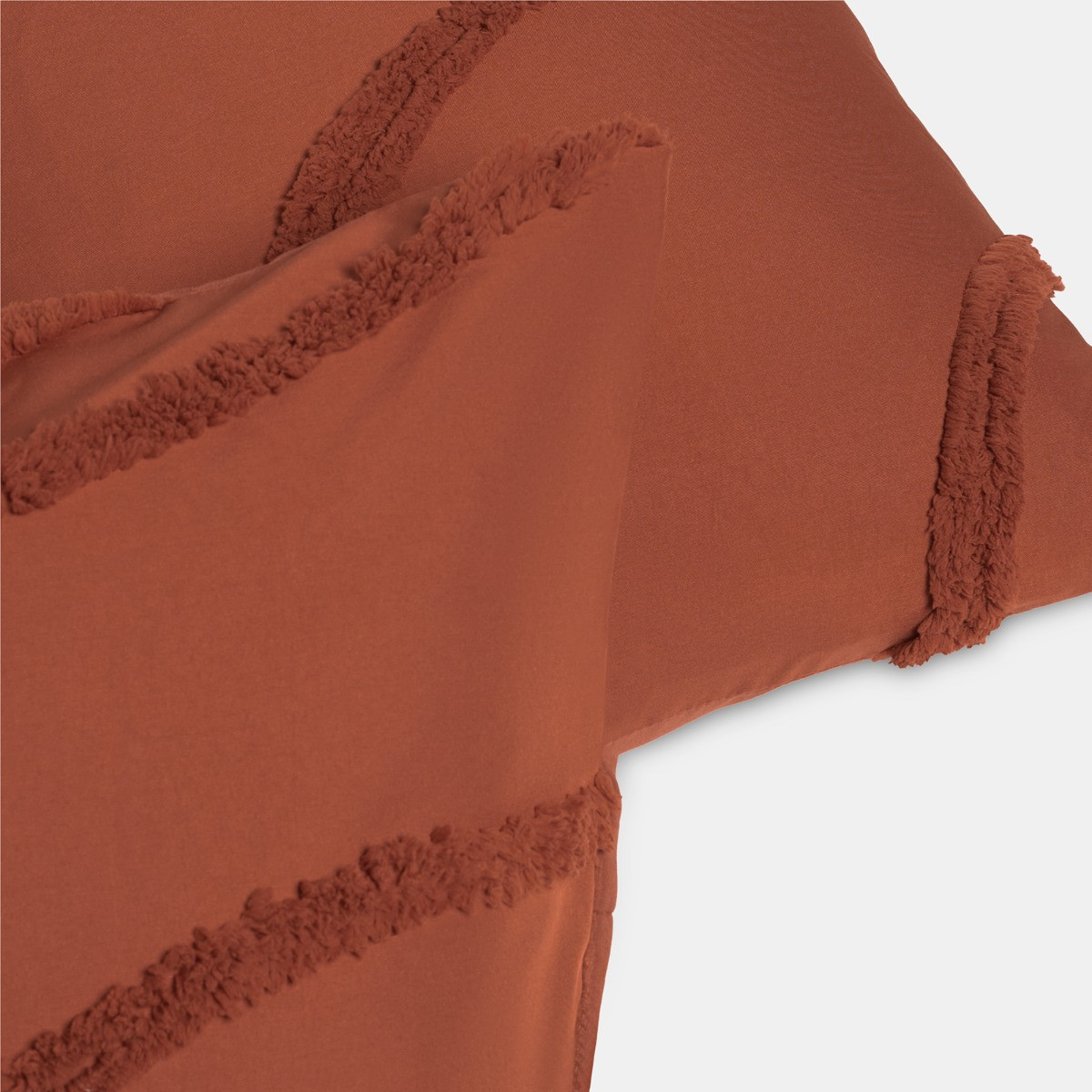 OHS Tufted Contour Cushion Covers, Rust - 45 x 45cm>