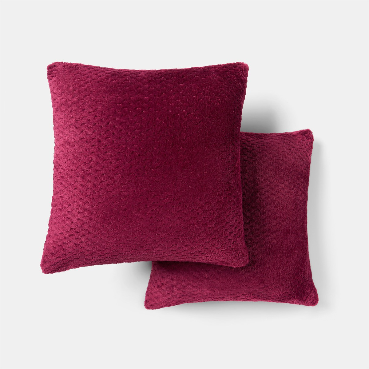 OHS Waffle Fleece Cushion Cover - Burgundy>