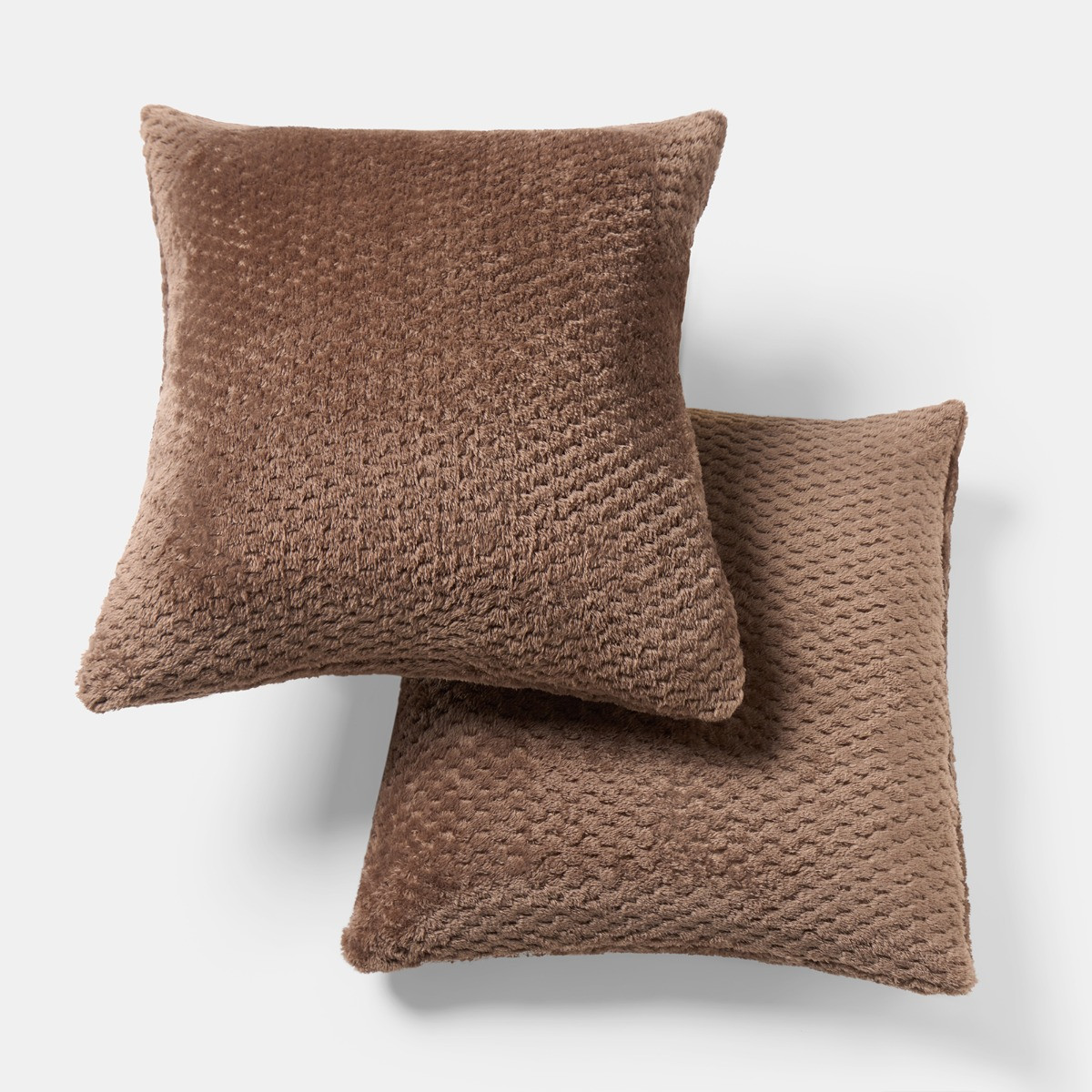 OHS Waffle Fleece Cushion Cover - Chocolate>