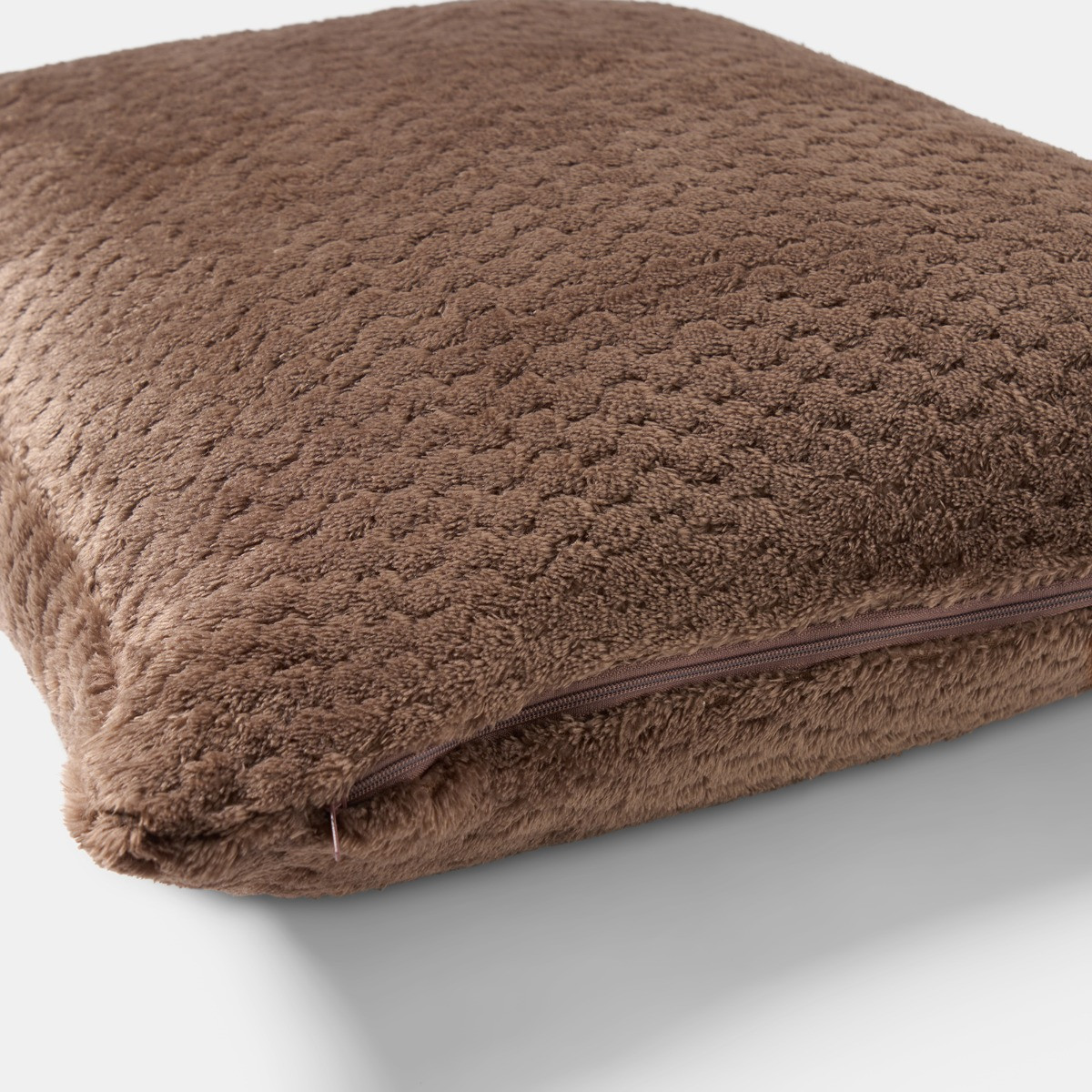 OHS Waffle Fleece Cushion Cover - Chocolate>