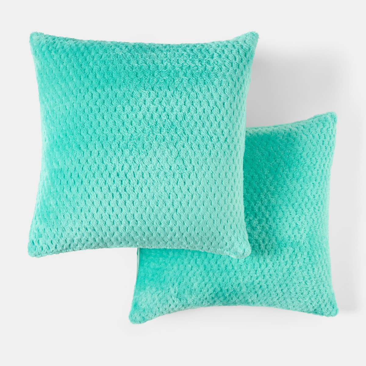 OHS Waffle Fleece Cushion Covers, Jade Green - 45 x 45cm>