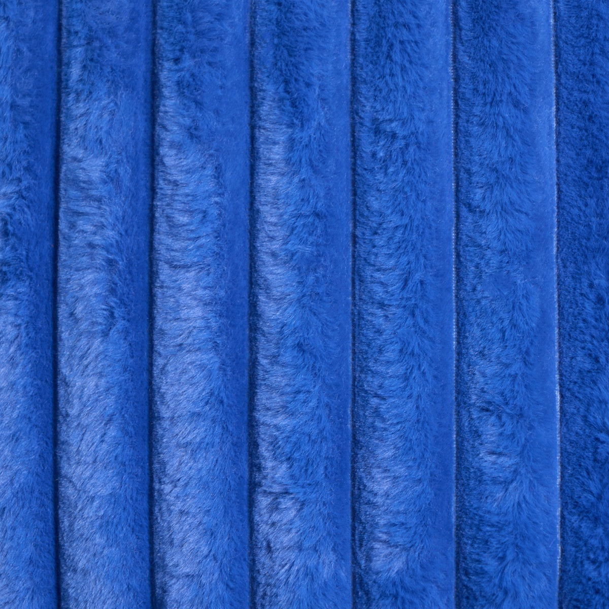 OHS Faux Fur Thick Ribbed Cushion Covers, Colbalt Blue - 45 x 45cm >