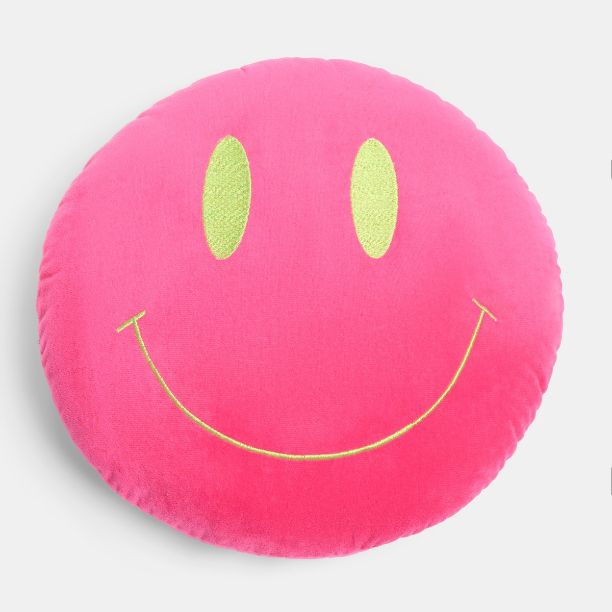 OHS Smiley Face Shape Cushion - Pink/Green>