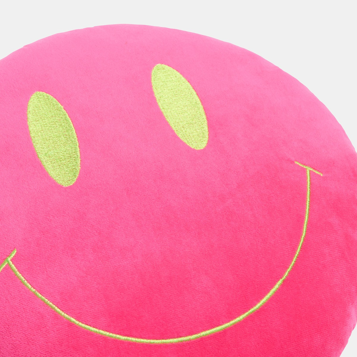 OHS Smiley Face Shape Cushion - Pink/Green>