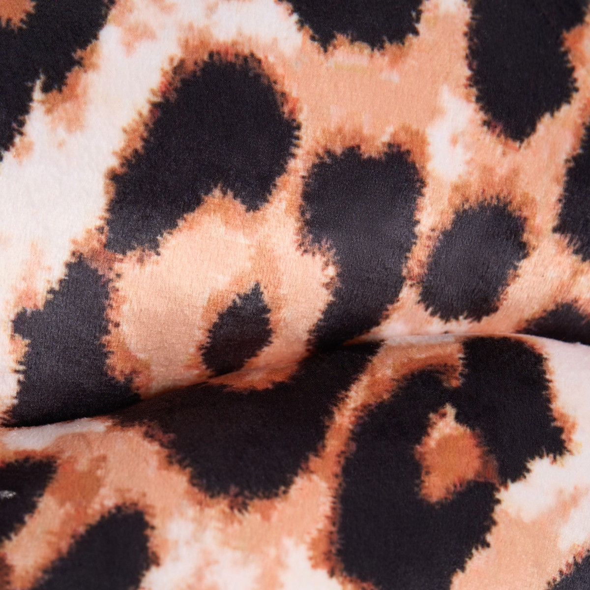 OHS Leopard Print Lips Shaped Cushion - Natural>