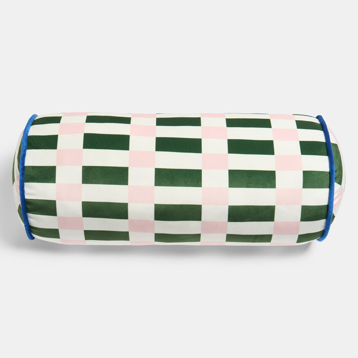 OHS Geometric Print Bolster Pillow - Green/Pink>