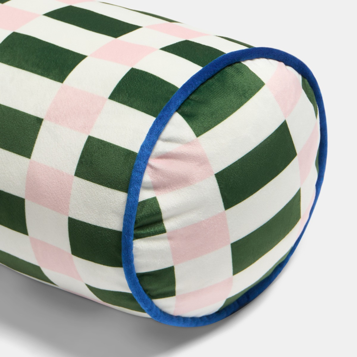 OHS Geometric Print Bolster Pillow - Green/Pink>