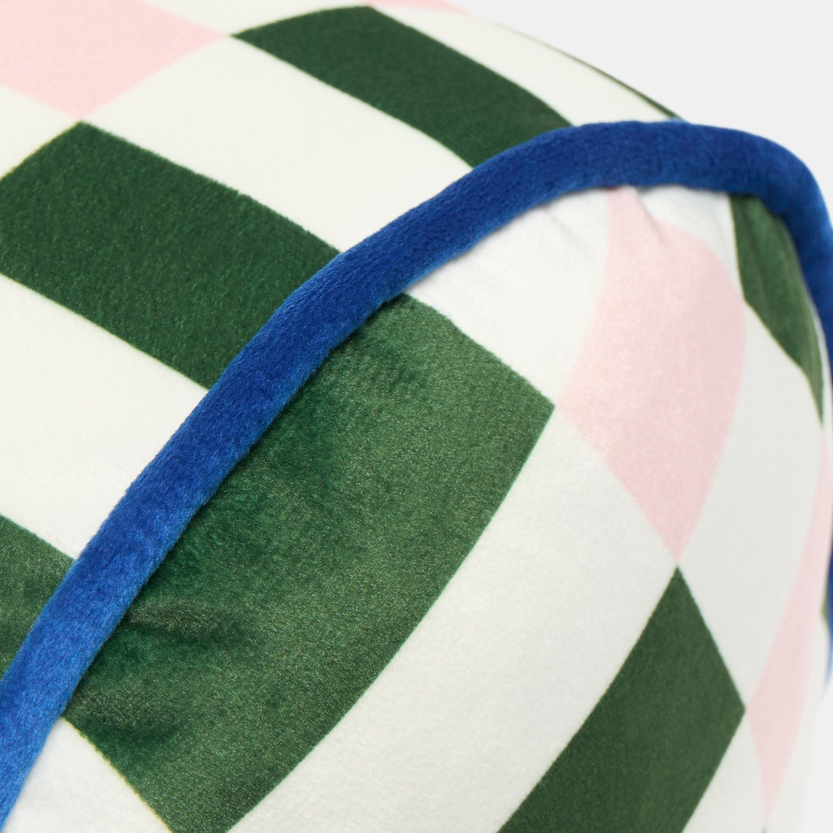 OHS Geometric Print Bolster Pillow - Green/Pink>