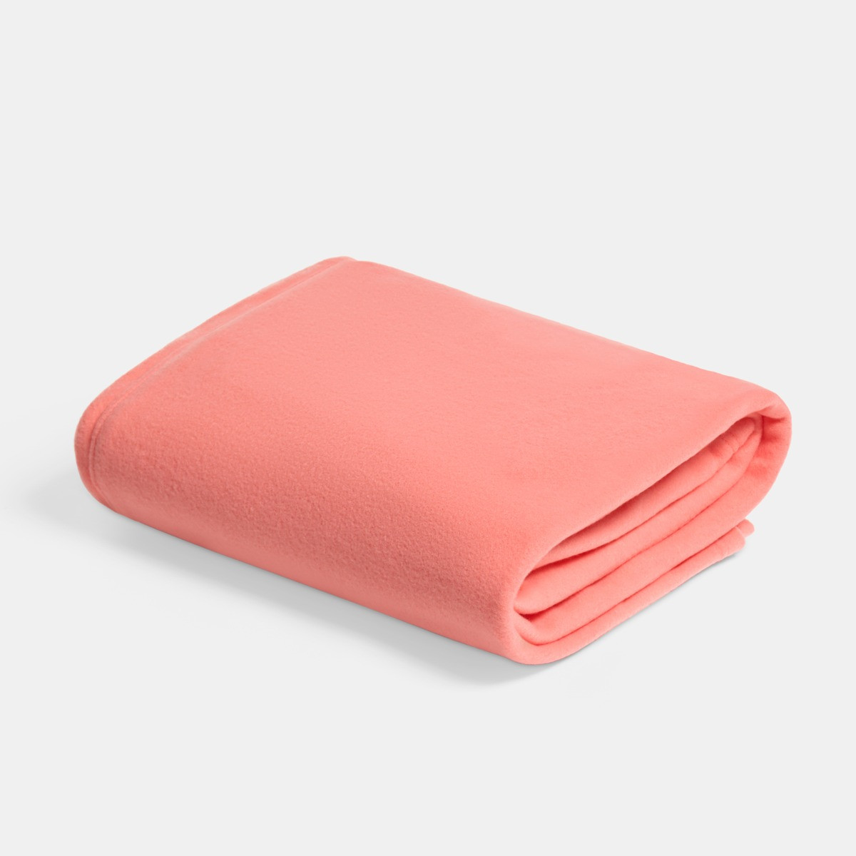 OHS Plain Fleece Throw, Coral - 150 x 200cm>