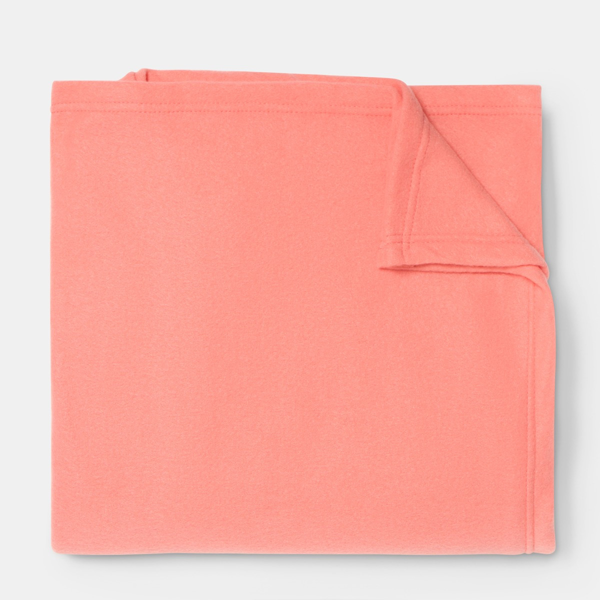 OHS Plain Fleece Throw, Coral - 150 x 200cm>