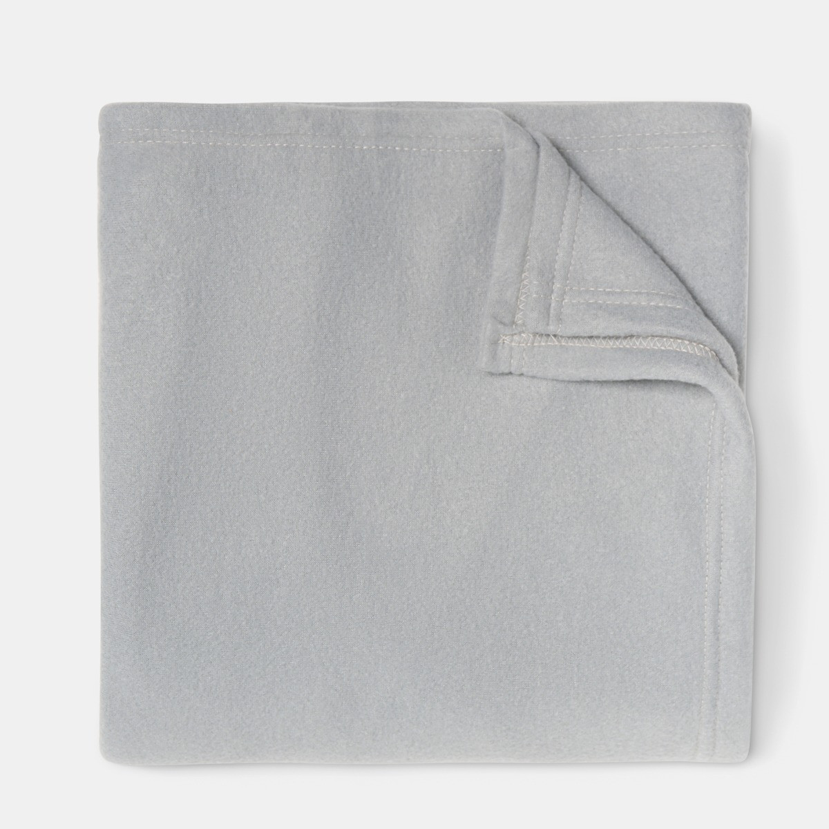OHS Plain Fleece Throw, Mid Grey - 150 x 200cm>