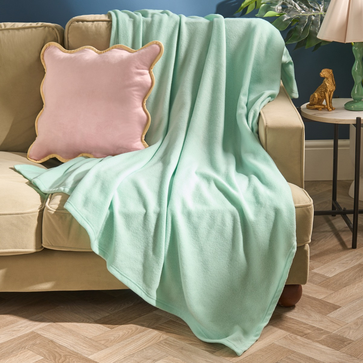 OHS Plain Fleece Throw - Mint>