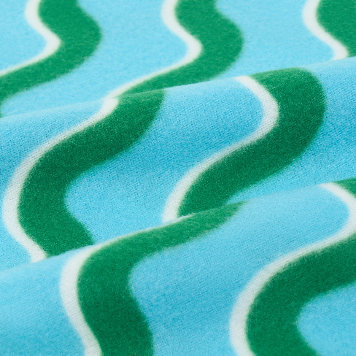 OHS Swirl Fleece Throw - Blue/Green>