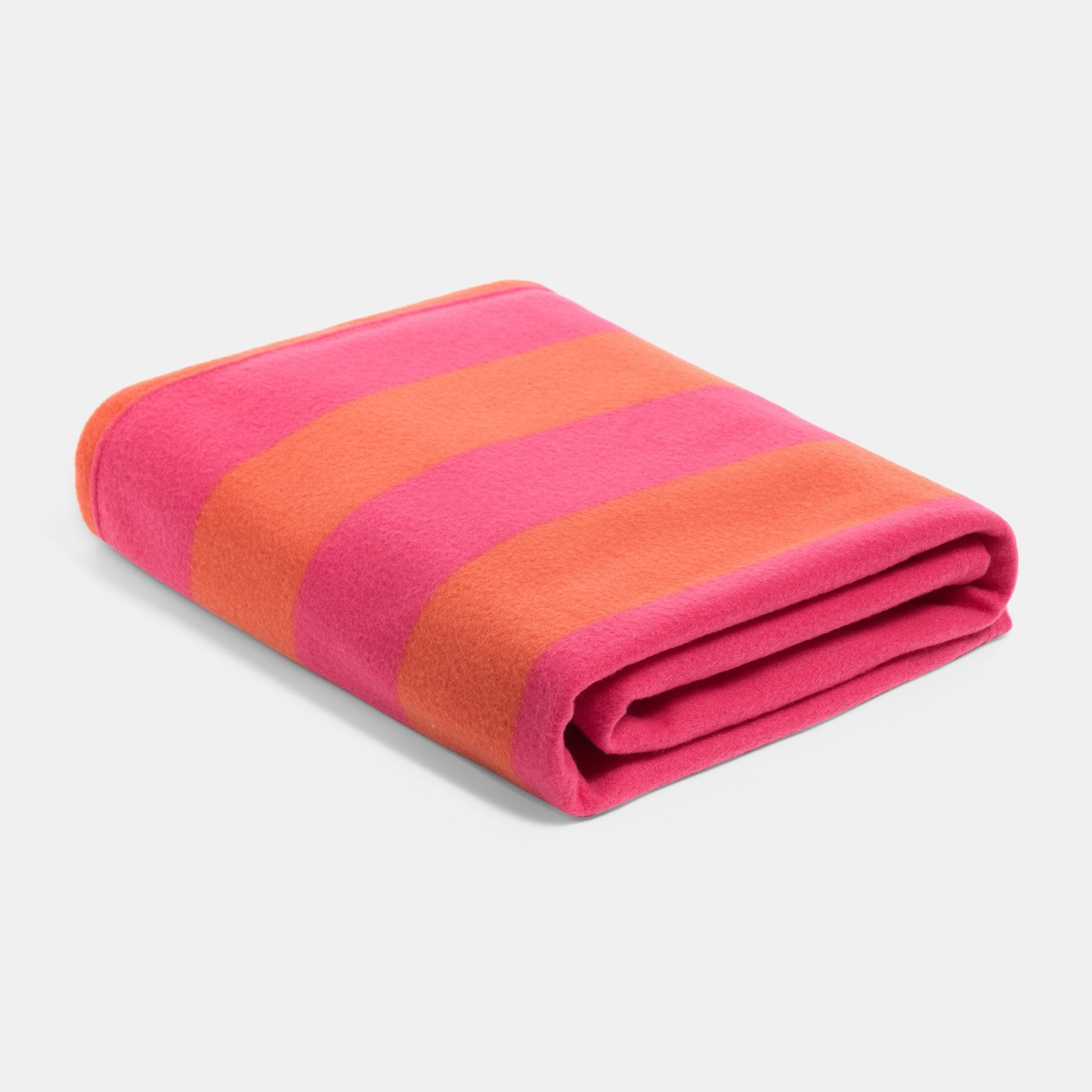 OHS Stripe Fleece Throw - Orange/Pink>