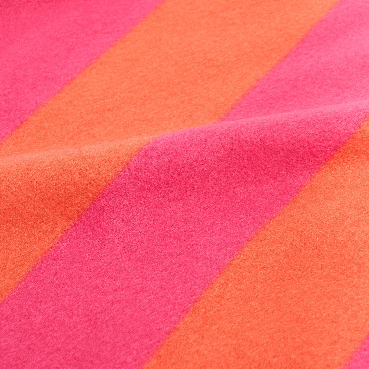 OHS Stripe Fleece Throw - Orange/Pink>
