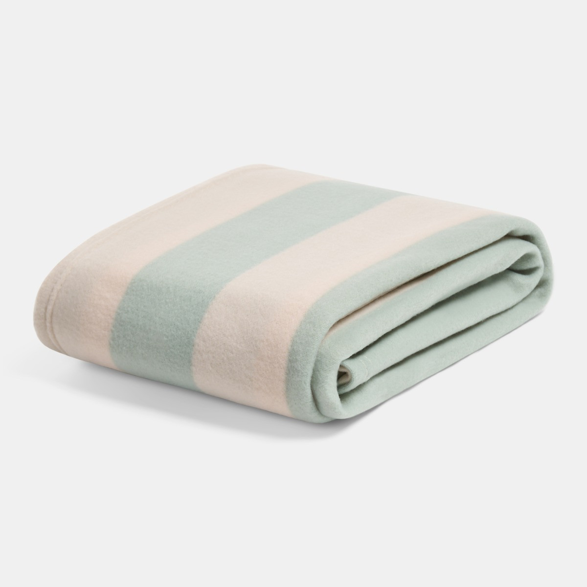OHS Stripe Fleece Throw - Sage/Cream>