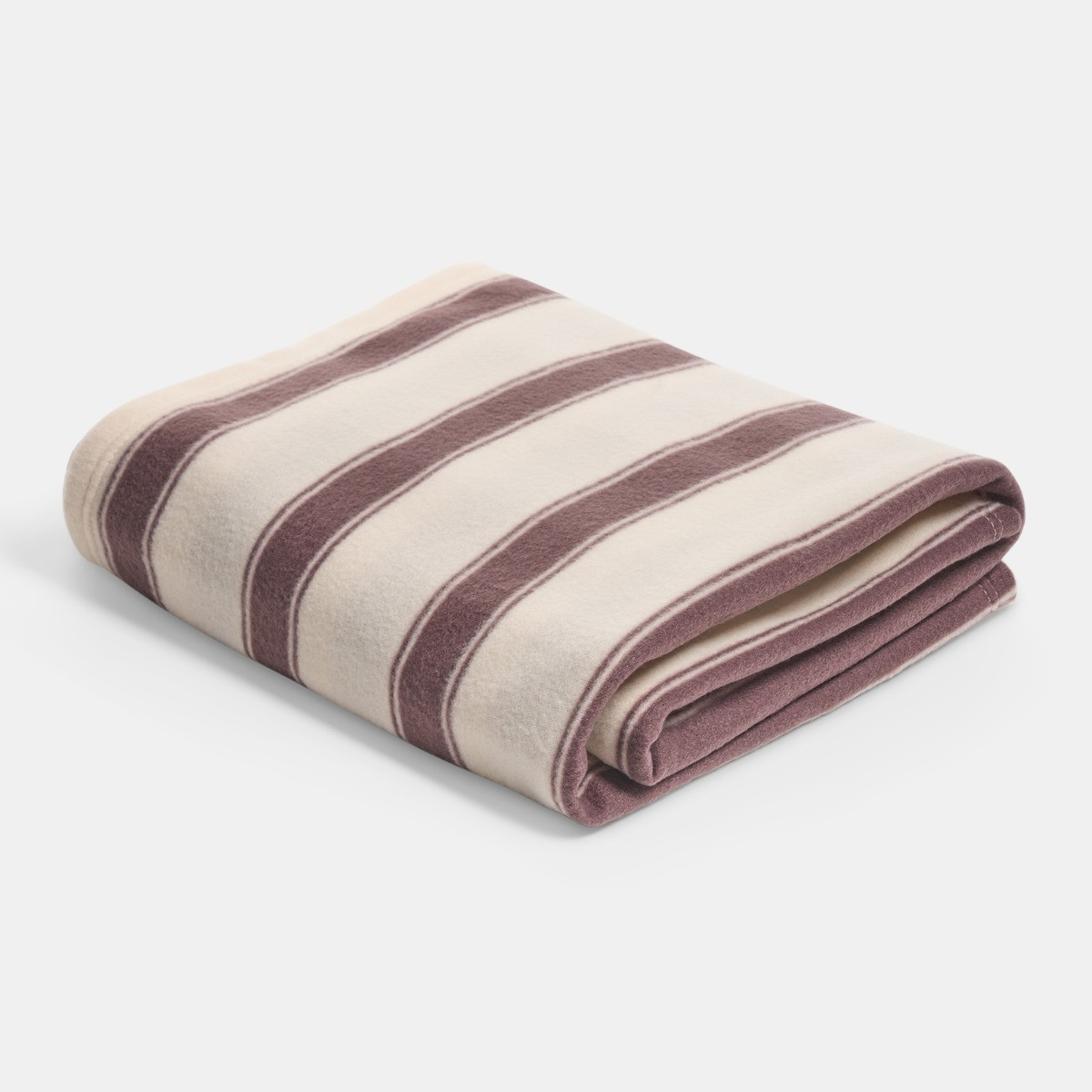 OHS Vintage Stripe Fleece Throw - Chocolate>