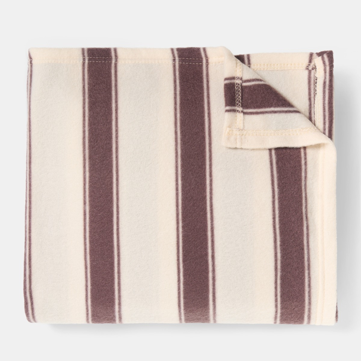 OHS Vintage Stripe Fleece Throw - Chocolate>
