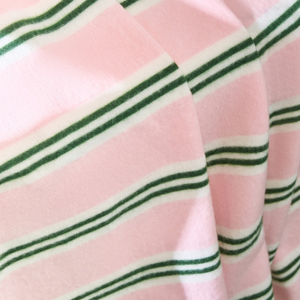 OHS Stripe Fleece Throw - Pink/Green>