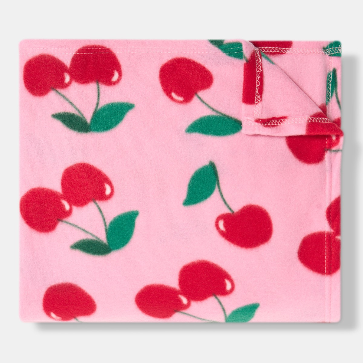 OHS Cherry Print Fleece Throw - Pink/Red>