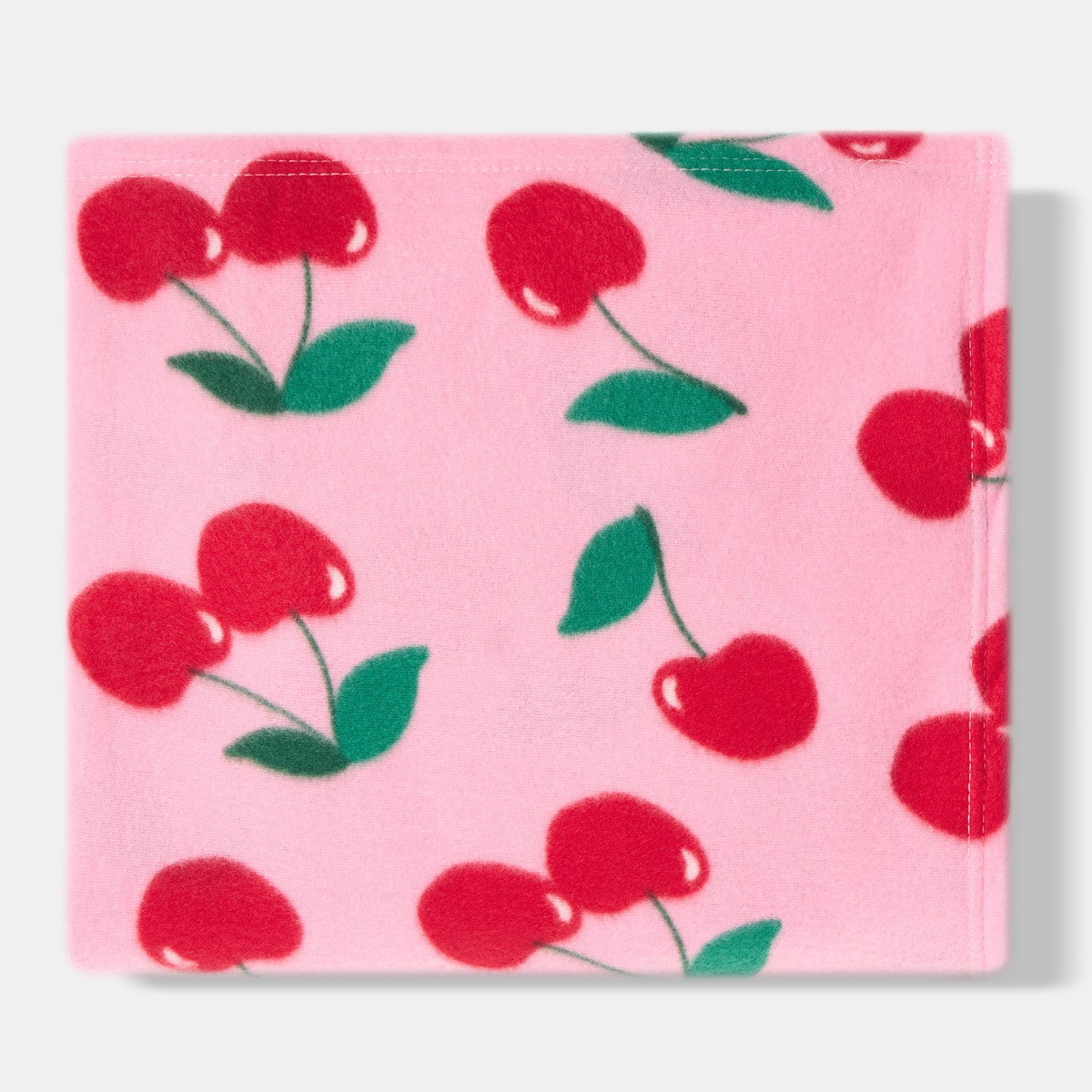 OHS Cherry Print Fleece Throw - Pink/Red>