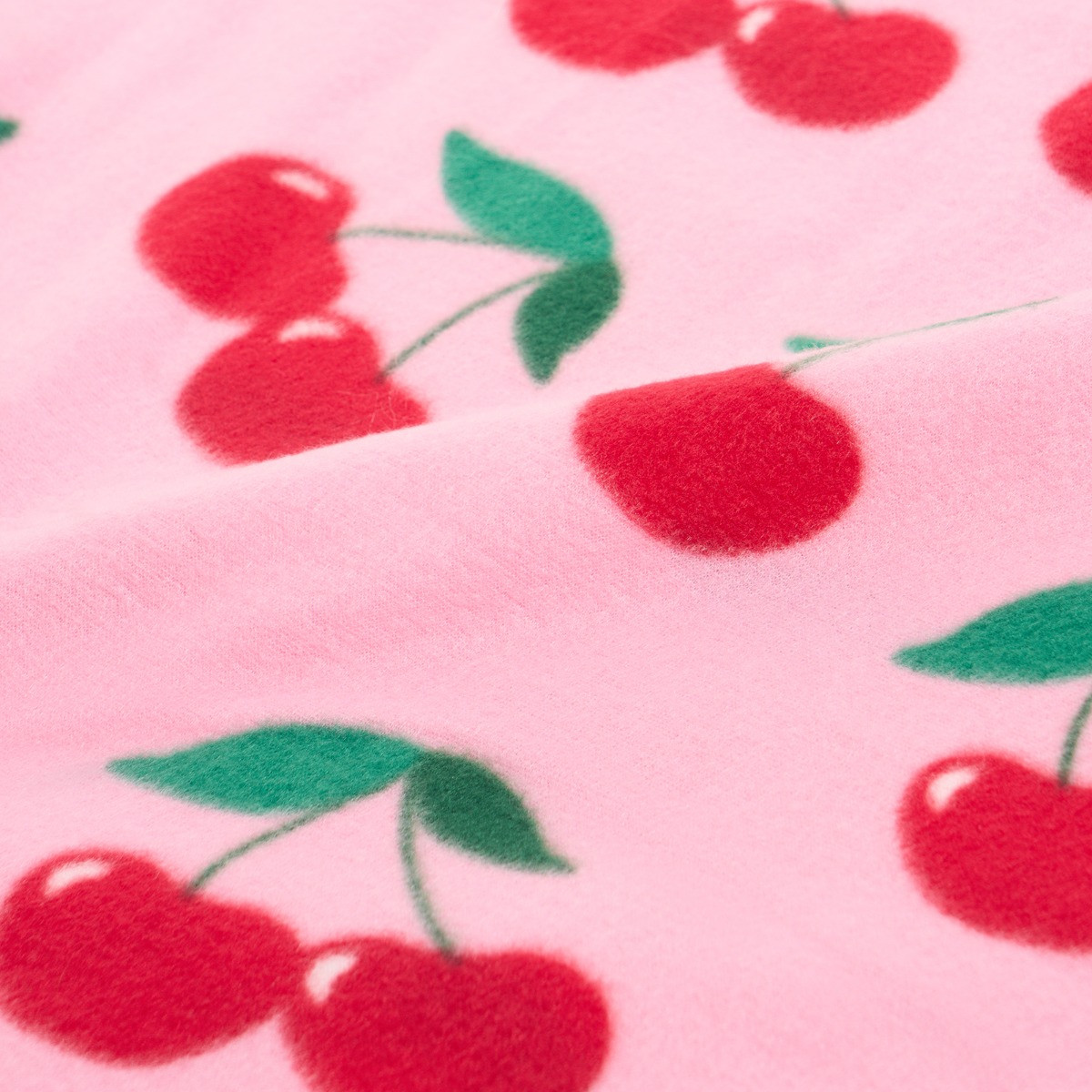 OHS Cherry Print Fleece Throw - Pink/Red>