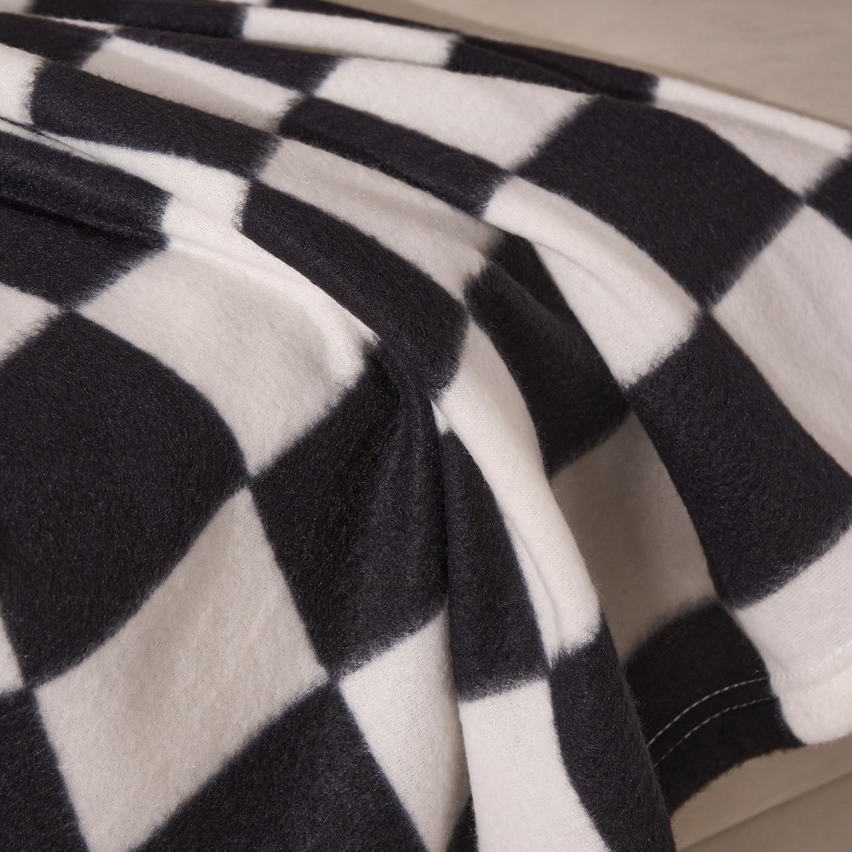 OHS Checkerboard Fleece Throw - Monochrome>