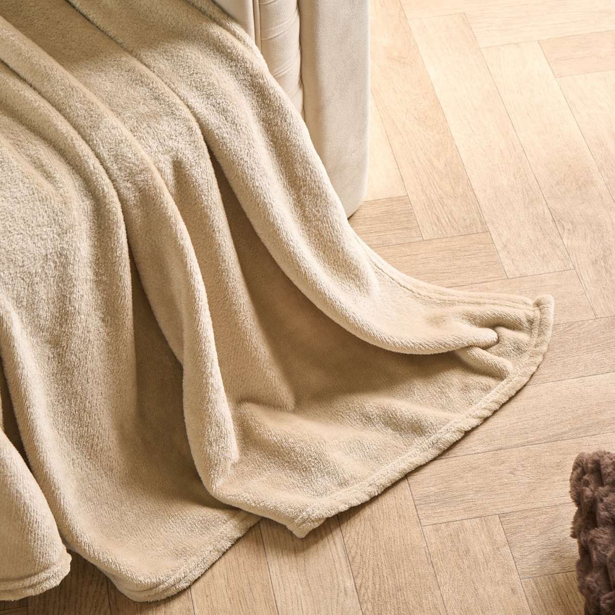 OHS Supersoft Throw, Natural - 120 x 150cm>