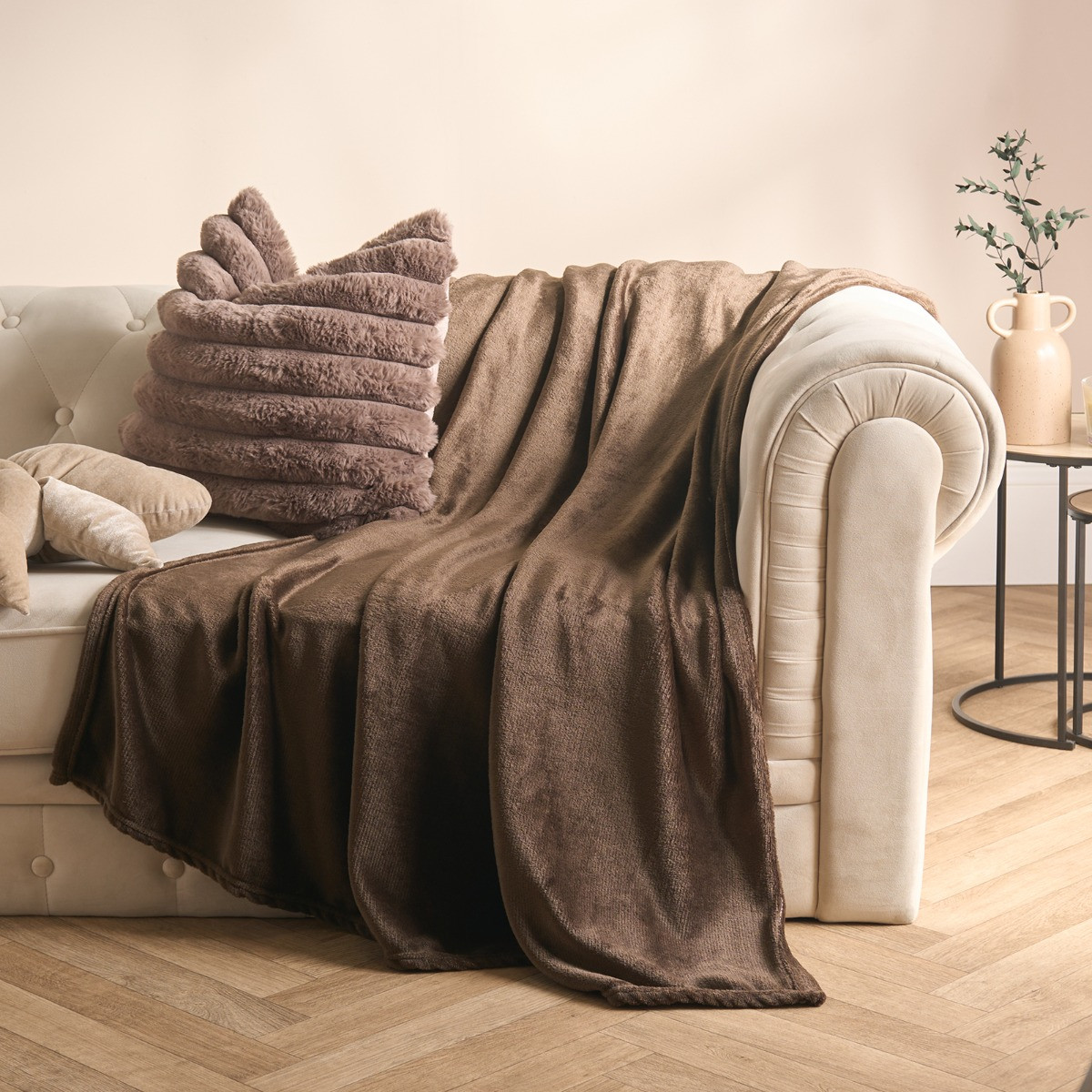 OHS Supersoft Throw - Chocolate>