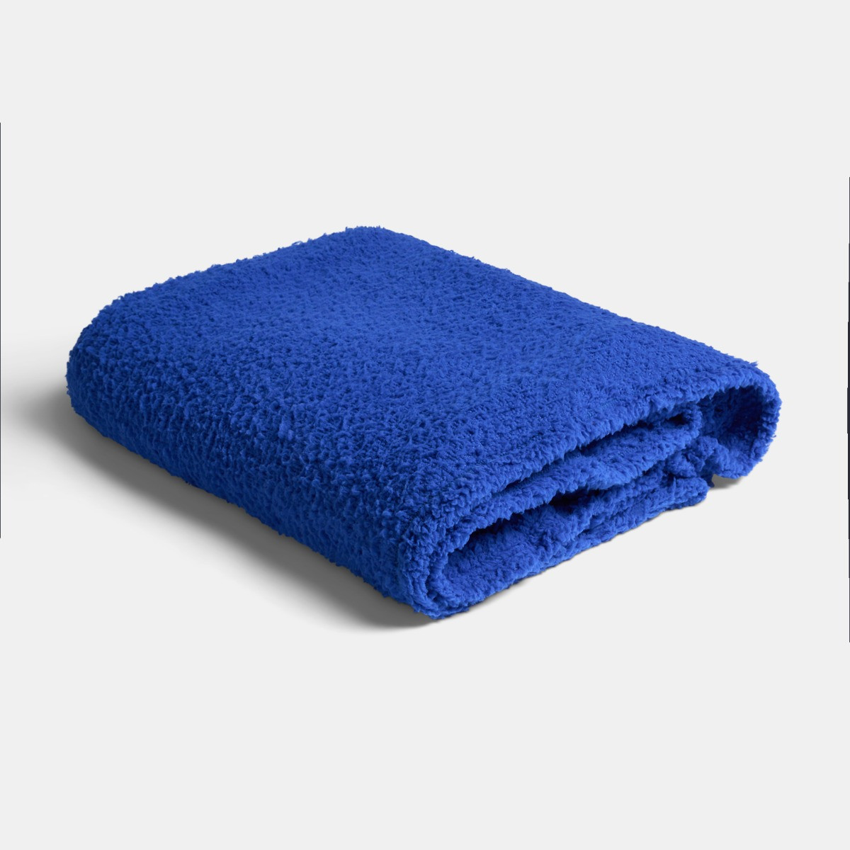 OHS Teddy Fleece Throw, Cobalt Blue - 125 x 150cm>