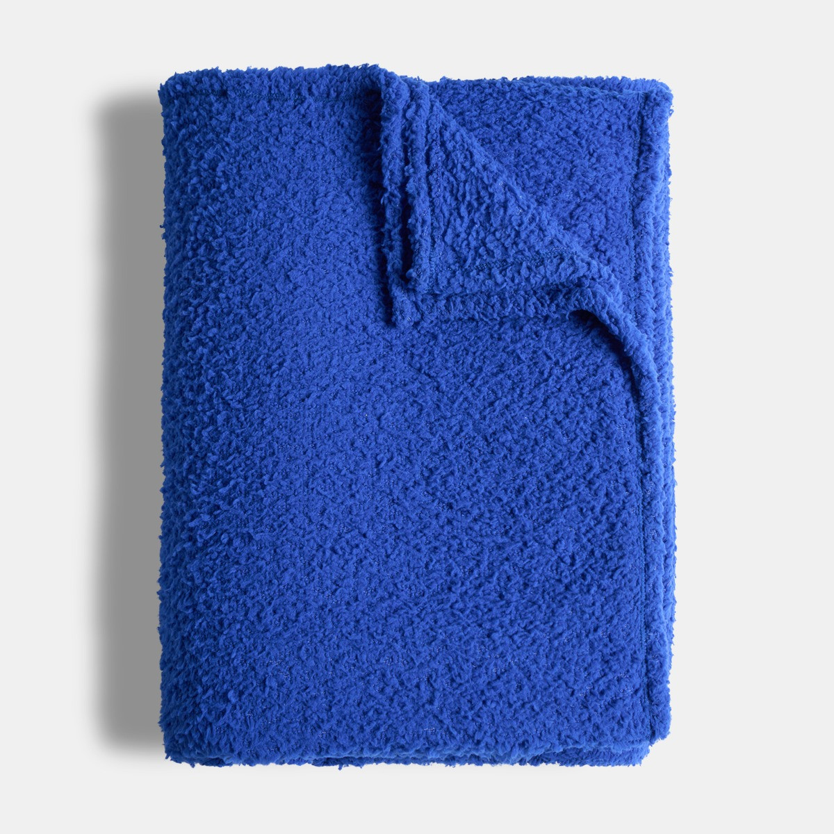 OHS Teddy Fleece Throw, Cobalt Blue - 150 x 200cm>