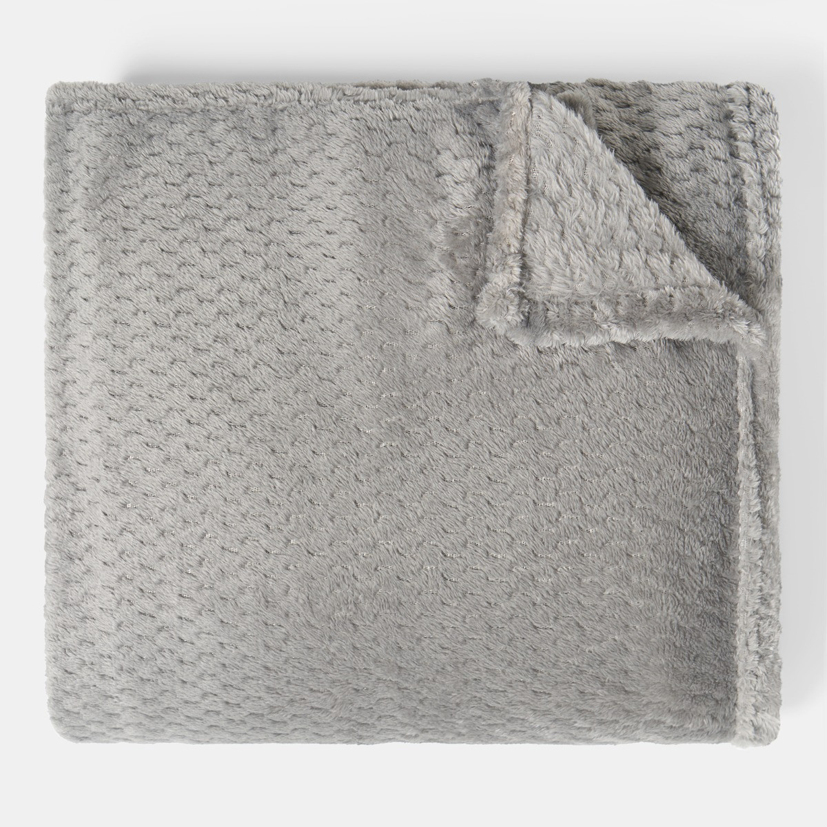 OHS Waffle Fleece Throw - Mid Grey>