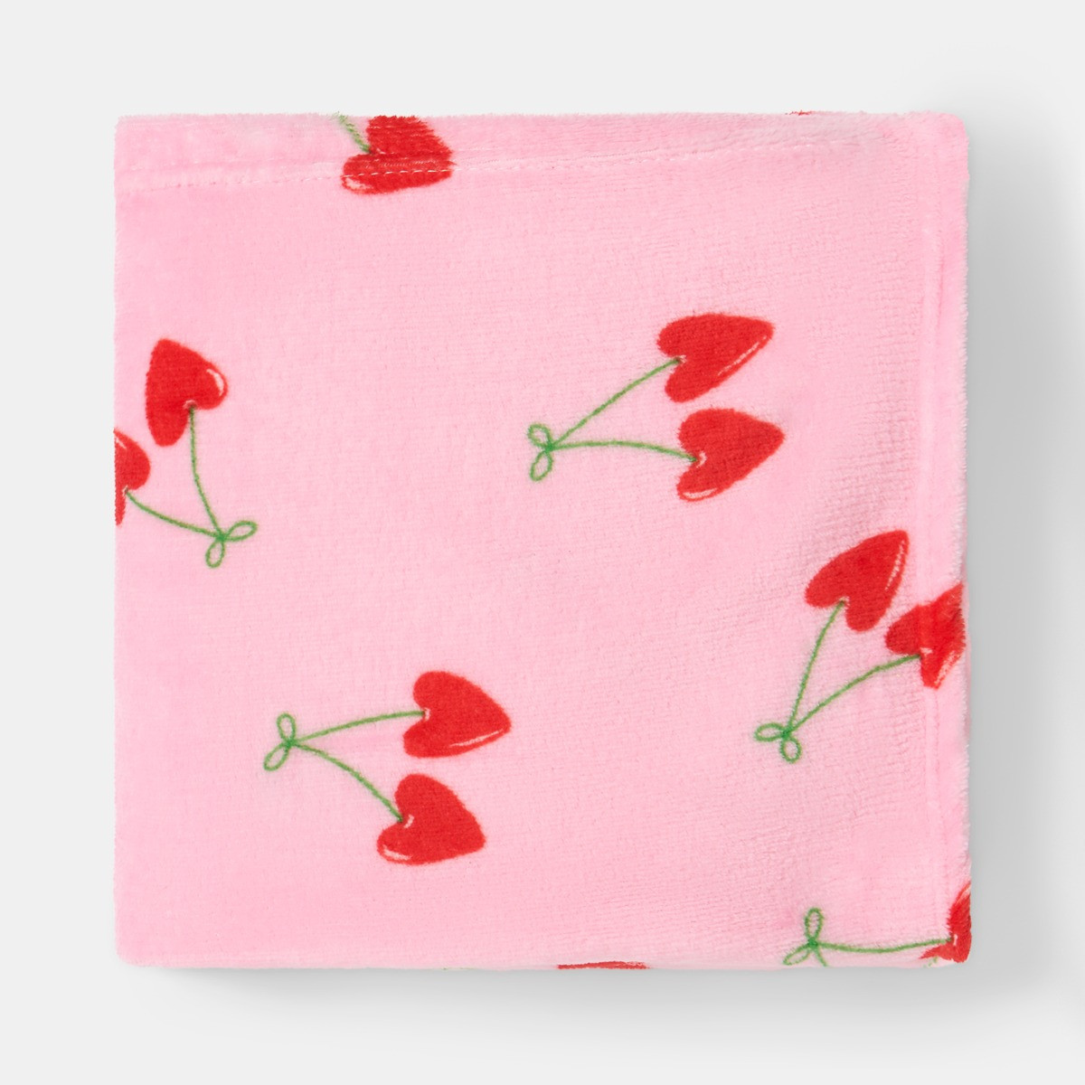 OHS Cherry Print Ultra Soft Throw - Pink>