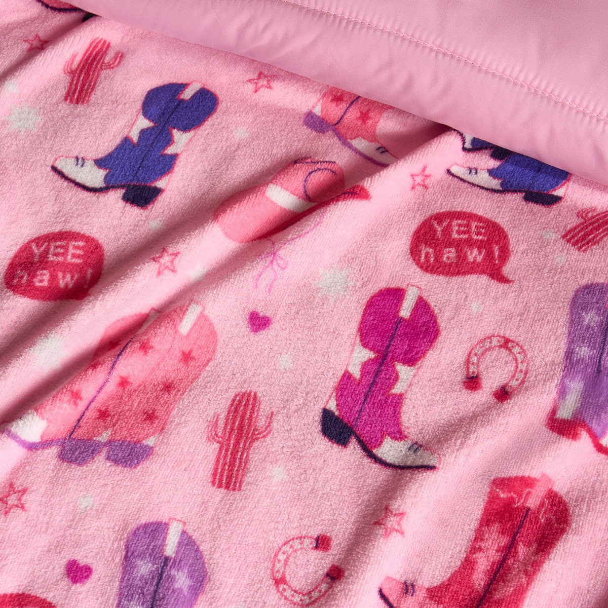 OHS Cowboy Print Ultra Soft Throw - Pink>