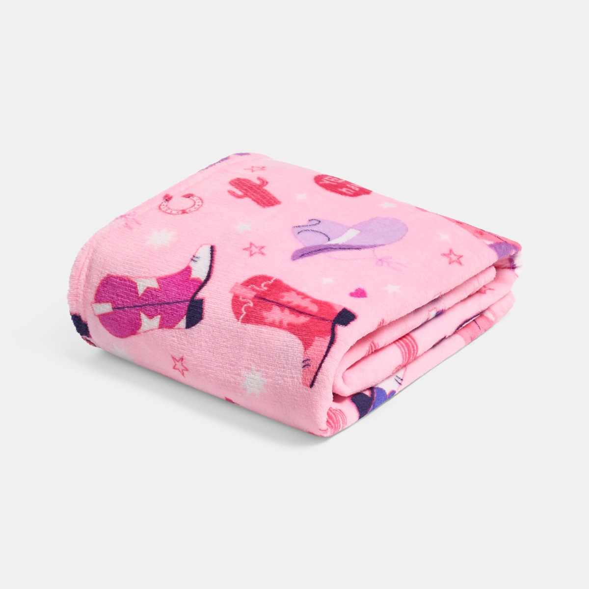 OHS Cowboy Print Ultra Soft Throw - Pink>