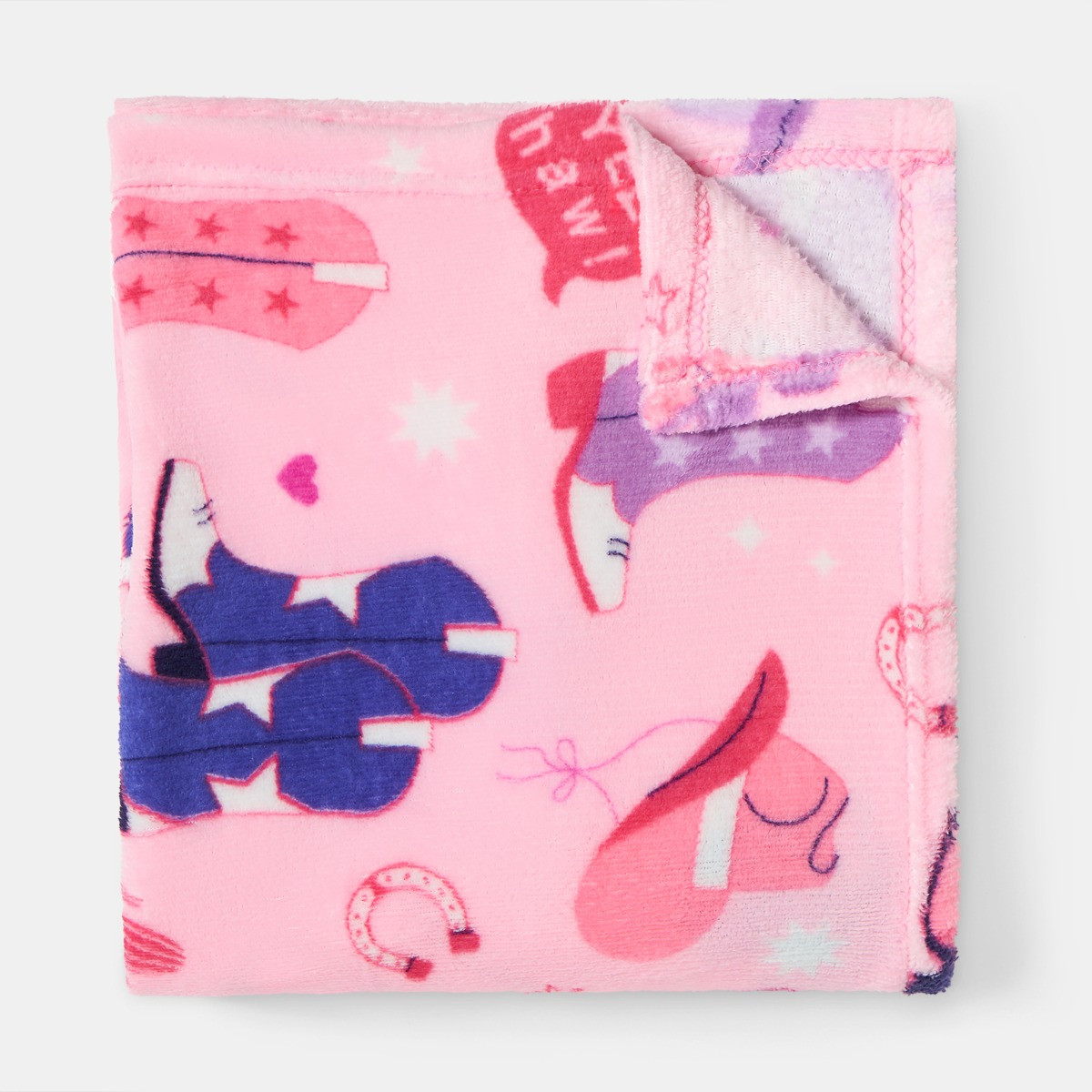 OHS Cowboy Print Ultra Soft Throw - Pink>