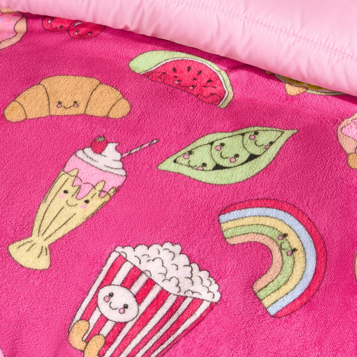 OHS Sweetie Pies Print Ultra Soft Throw - Magenta>