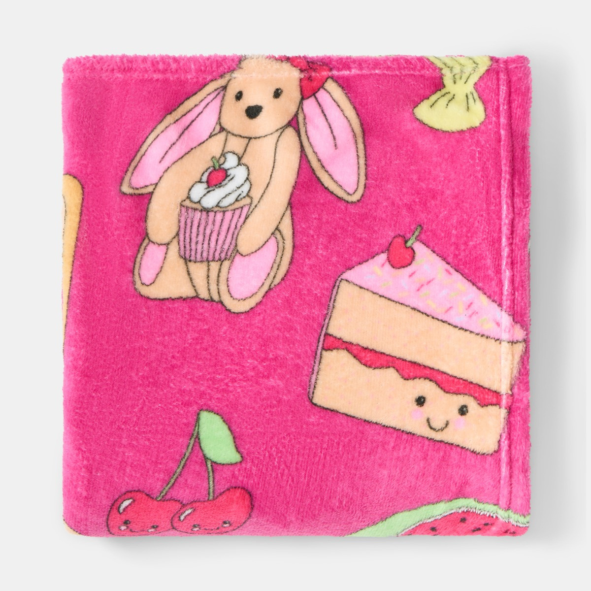 OHS Sweetie Pies Print Ultra Soft Throw - Magenta>