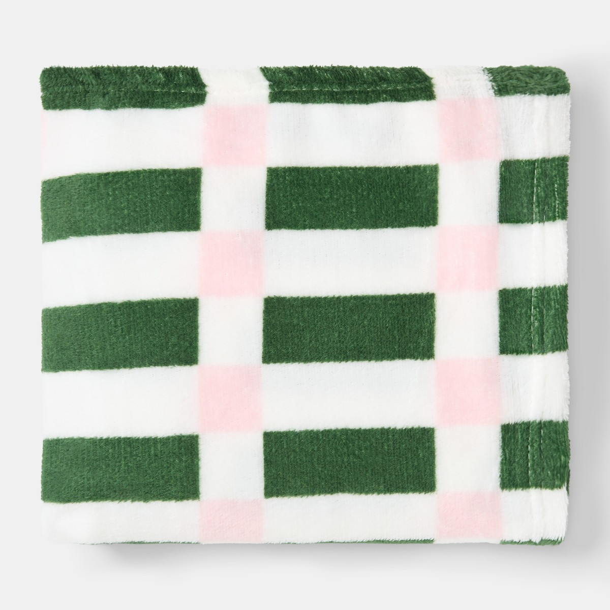 OHS Geometric Print Ultra Soft Throw - Green/Pink>