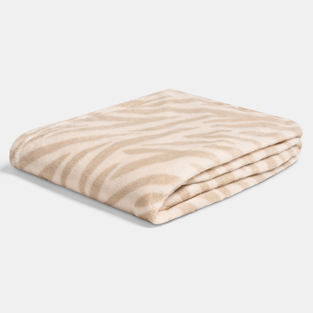 OHS Zebra Print Ultra Soft Throw - Natural>