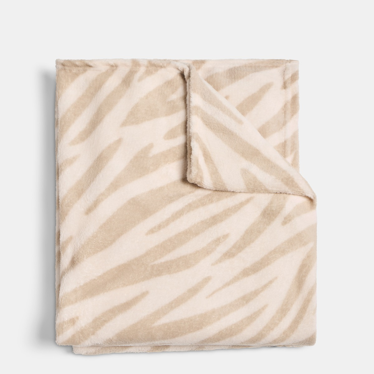 OHS Zebra Print Ultra Soft Throw - Natural>