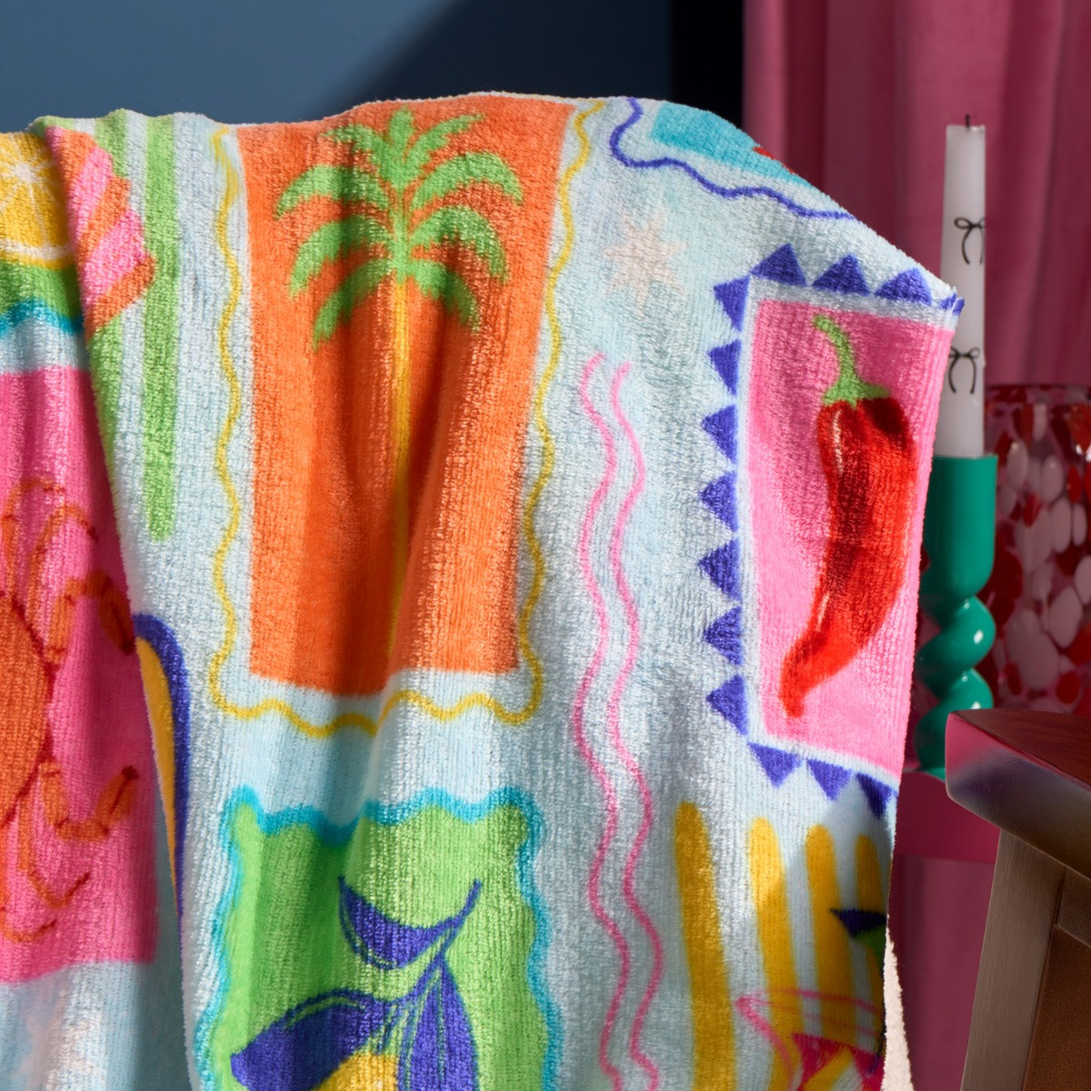 OHS Postcard Print Ultra Soft Throw - Multi>