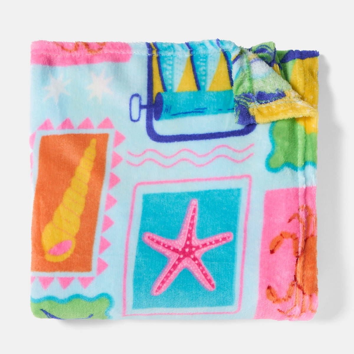 OHS Postcard Print Ultra Soft Throw - Multi>