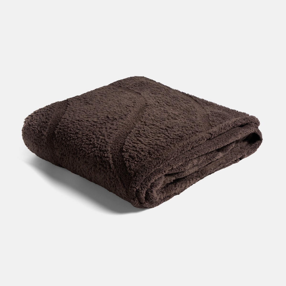 OHS Tufted Contour Teddy Throw - Brown>