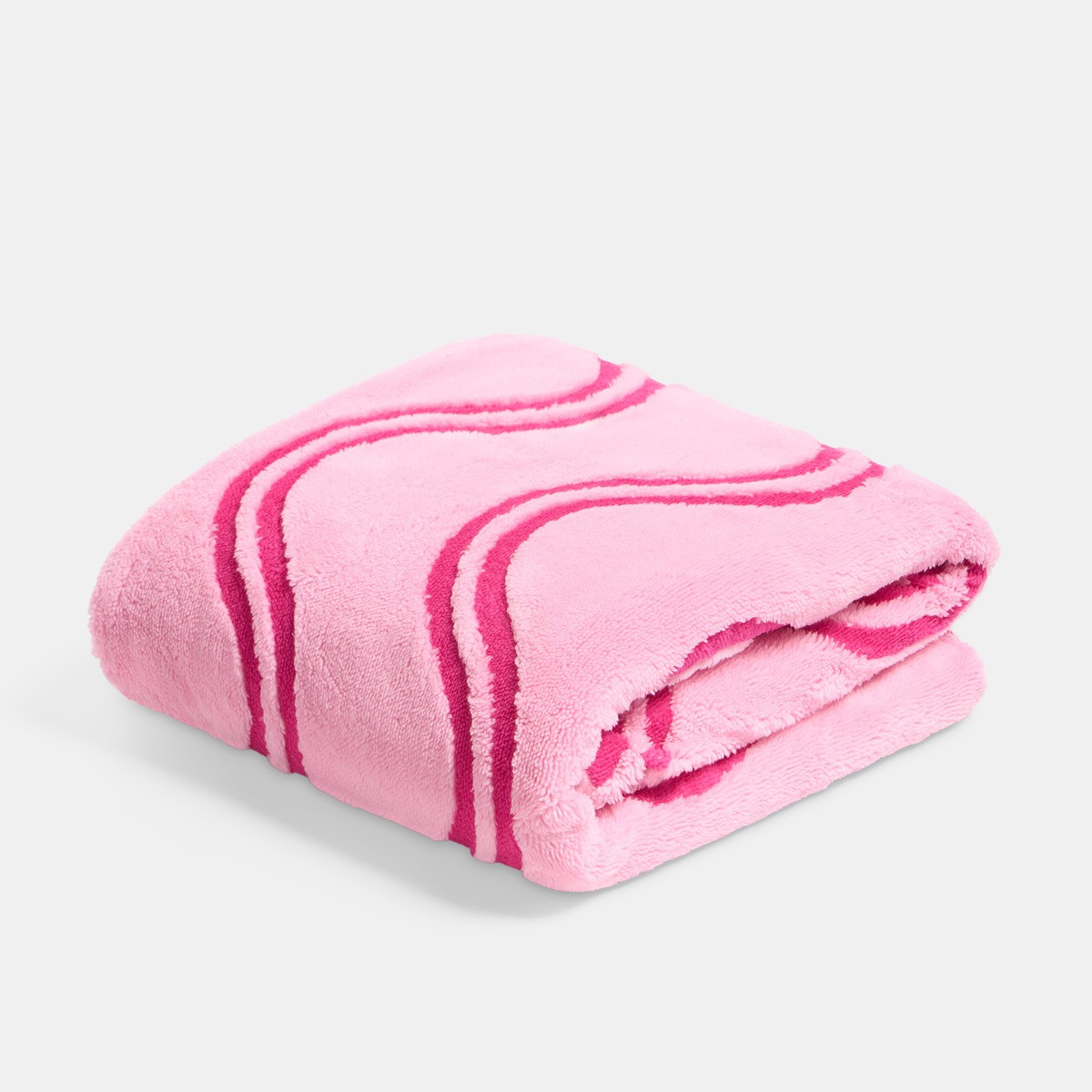 OHS Wave Tufted Fleece Throw - Pink/Red>