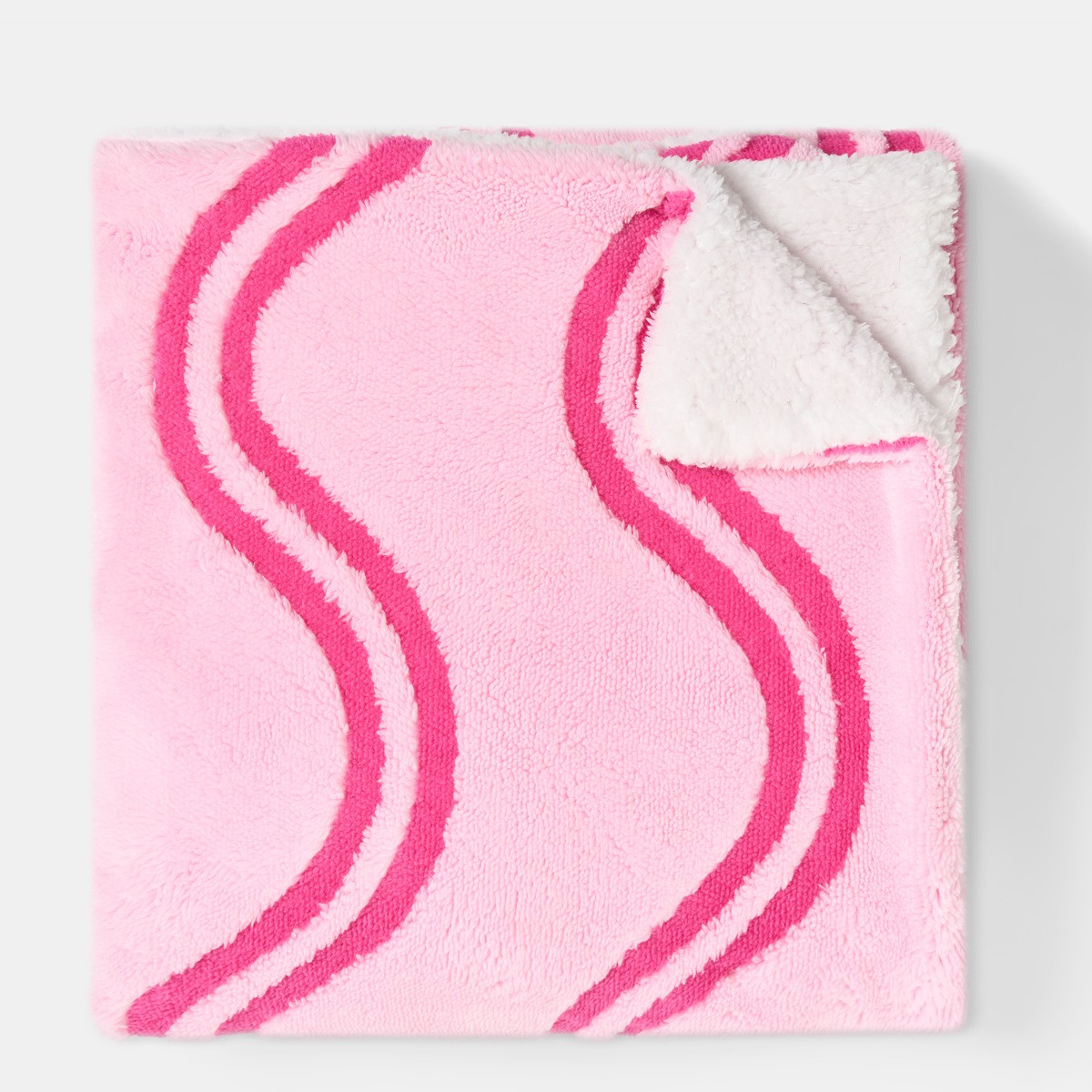 OHS Wave Tufted Fleece Throw - Pink/Red>