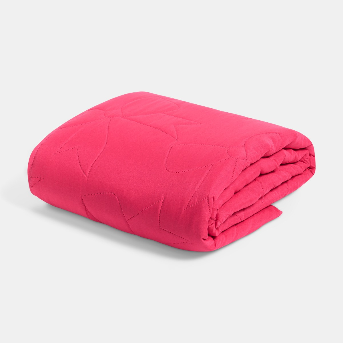 OHS Bow Print Quilted Throw - Hot Pink>