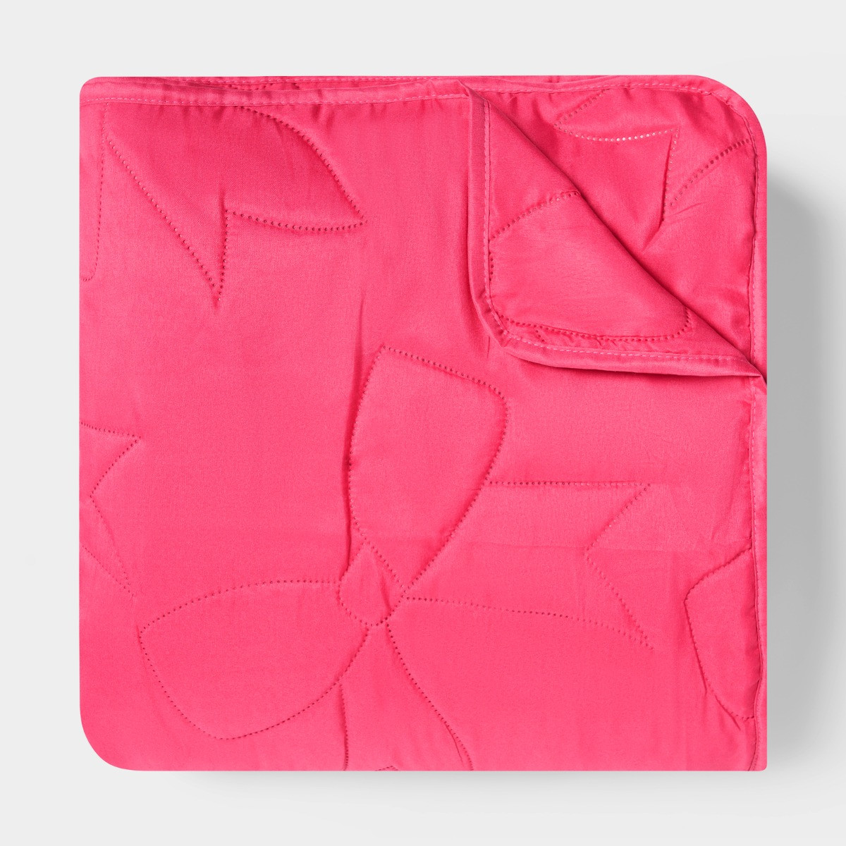 OHS Bow Print Quilted Throw - Hot Pink>